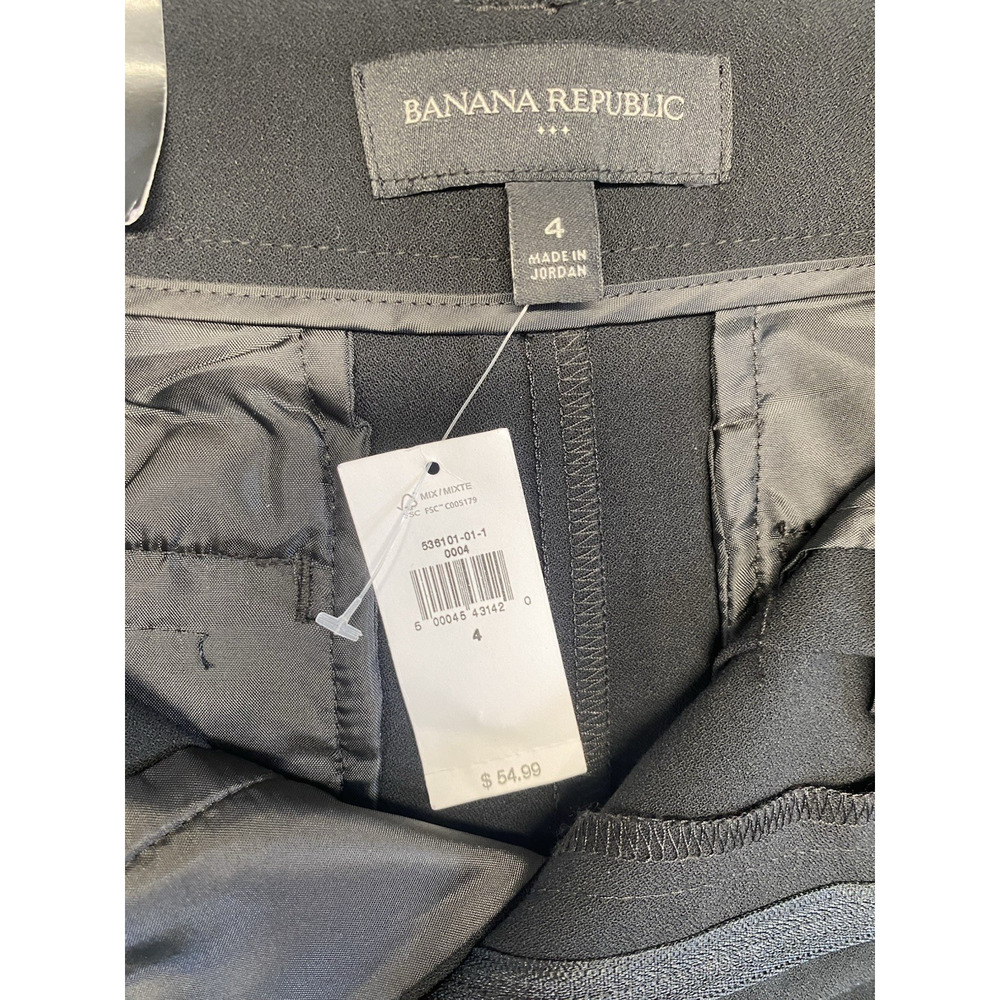 Banana Republic Shorts Womens Size 4 Black High Rise Casual Chic Belted Pockets - Picture 6 of 11